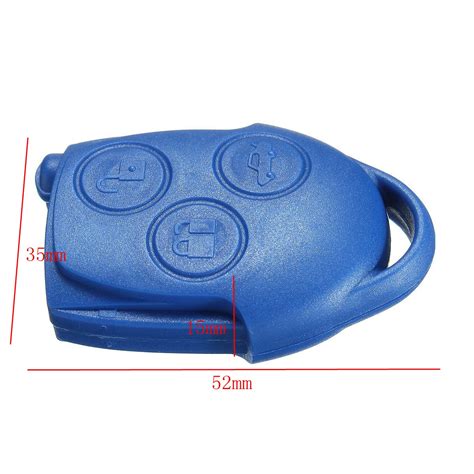 Button Blue Remote Key Fob Case With Battery For Ford Transit Mk