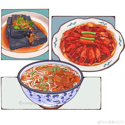 中国传统美食八大菜系系列插画财经头条