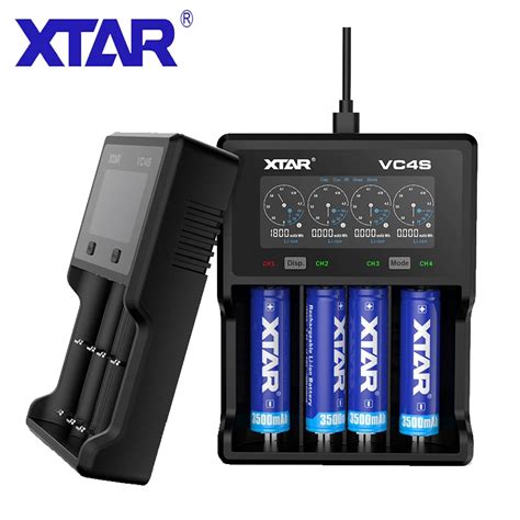 Xtar 18650 Charger Vc4s Qc 3 0 Usb Lcd Charger Fast Charging 1 2v Aaa