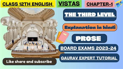 The Third Level Class 12 Vistas Class 12 Chapter 1 Class 12 English