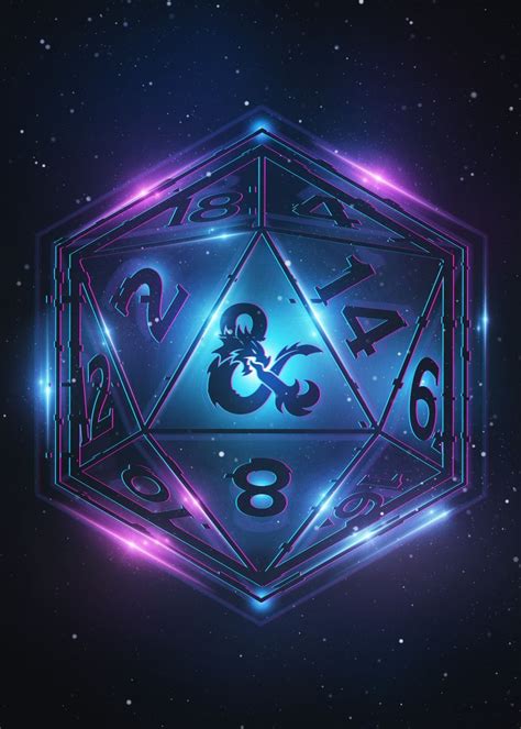 D20 Galaxy Poster By Dungeons And Dragons Displate Dungeons And