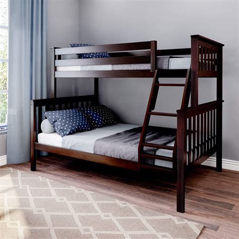 Buy Max And Lily Bunk Bed Twin Over Full Size With Ladder Solid Wood