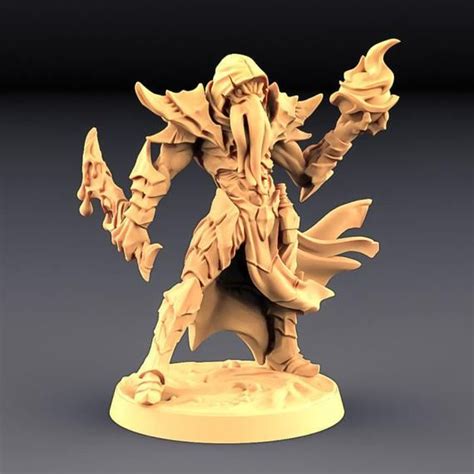 Deep One Reaver V4 3d Printed Resin Miniature Tabletop Role Playing Dungeons And Dragons