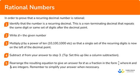 Rational Numbers GCSE Maths Steps Examples Worksheet