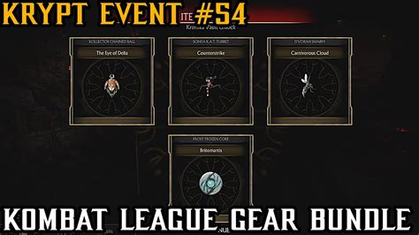 Mk11 Krypt Event 54 Gold Kronika Vault Location Rare Kombat League Gear Bundle [guide