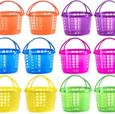 Prextex Easter Eggs Basket Great For Easter Egg Hunts Pack Of 12 Ebay