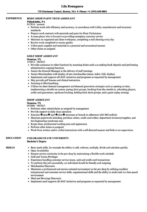 Shop Assistant Resume Samples Velvet Jobs