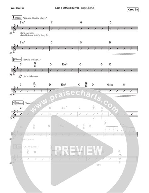 Lamb Of God Unison Part Acoustic Guitar Sheet Music Pdf Matt