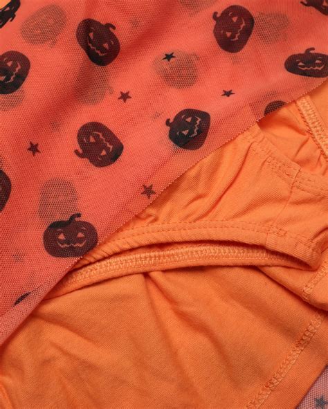 Riachuelo Vestido Body Infantil Tule Halloween Laranja Pool By