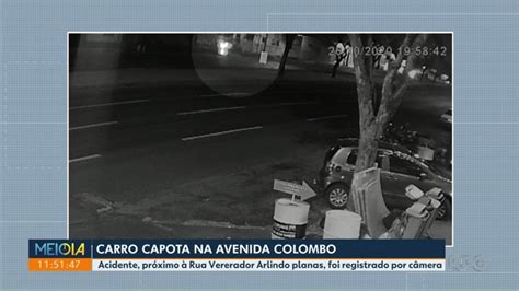 Motorista Fica Ferido Após Carro Bater Em Mureta E Capotar Em Maringá VÍdeo Norte E Noroeste G1