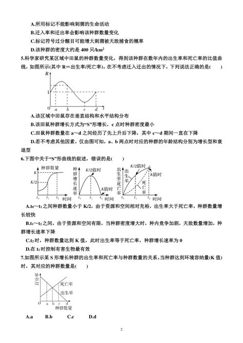 2024届高三生物一轮专题复习31：种群及其动态（附解析） 21世纪教育网