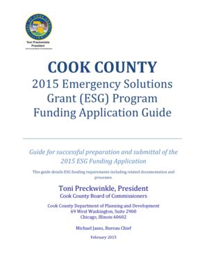 Fillable Online Blog Cookcountyil ESG Application Guide Blog