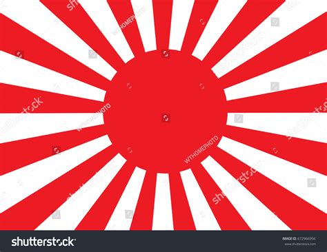 Japanese Navy Imperial Flag Japanese Flag 库存矢量图（免版税）672966994