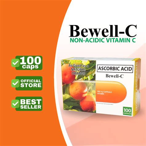 Bewell C Non Acidic Vitamin C Supplement 500mg Capsules Box Of 100 Capsules Lazada Ph