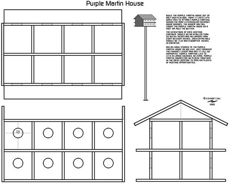 Martin Bird House Plans - House Plans