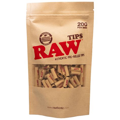 Raw Pre Rolled Tips 200 Pack Natural And Vegan Stonedoos