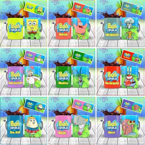 Plantillas Para Tazas Bob Esponja V2