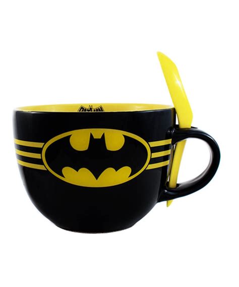 Take A Look At This Batman Logo Soup Mug And Spoon Today Mugs Soup