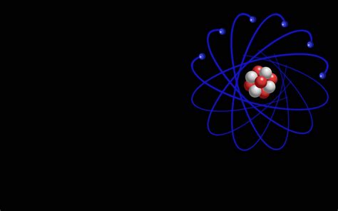 Download Exploring The Atom With Neon Blue Wallpaper