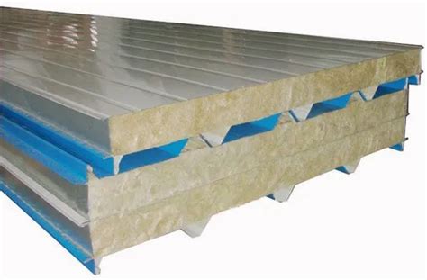 Fire Resistant Insulation Rock Wool Sandwich Panel For Roof And Wall