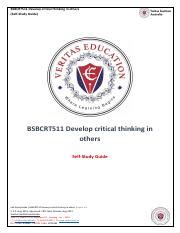 Bsbcrt Self Study Guide Pdf Bsbcrt Develop Critical Thinking In