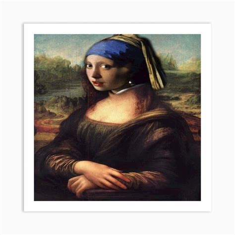 mona lisa altered image Art Print by mystica51 - Fy