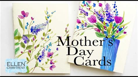 Easy Mothers Day Card Ideas Watercolor Painting Youtube