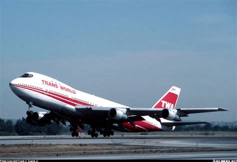 This is N93119, a TWA Boeing 747, taking off from LAX in February 1984 ...