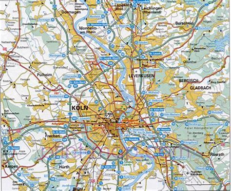 Map of Cologne, Germany