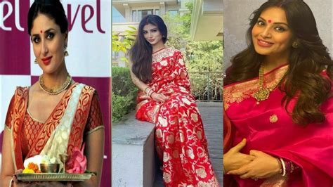 Bollywood Celebrities Karva Chauth Saree Looks Beautiful Karva Chauth