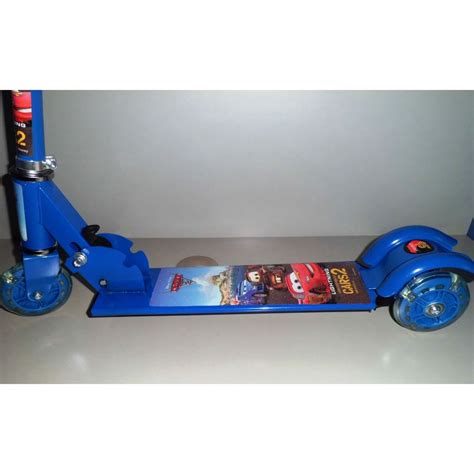 Patinete Infantil Carros Ferro 3 Rodas C Luzes Submarino