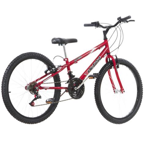 Bicicleta Rebaixada Ultra Bikes Aro 24 18 Marchas Vermelha Submarino