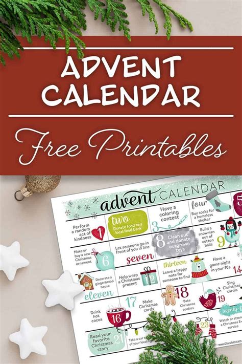 Free Printable Advent Calendar Printable Advent Calendar Advent