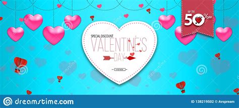 Illustration Of Valentine S Day Promotion Banner Template With Heart