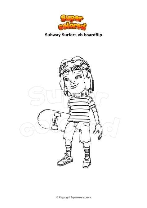 Disegno Da Colorare Subway Surfers Vb Boardflip Supercolored 31440