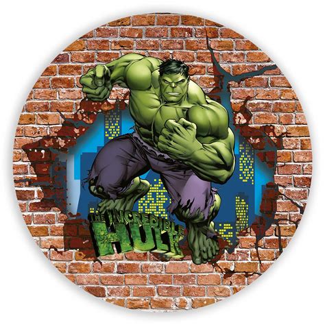 Painel Redondo Hulk Sublimado 3D Sublistamps Sublimação