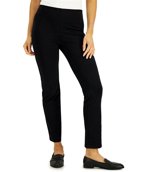 Jm Collection Womens Ponté Knit Pull On Pants Created For Macys Macys