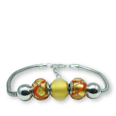 Murano glass Sterling Silver charm bracelet - Roma