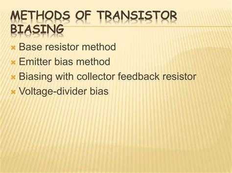 Transistor Biasing Ppt