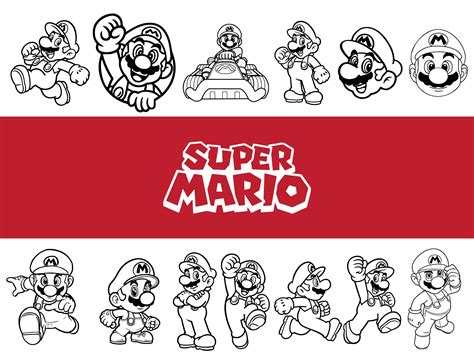 Mario SVG Bundle: Super Mario Svg, Mario Kart Svg Files, Mario Bros Svg ...