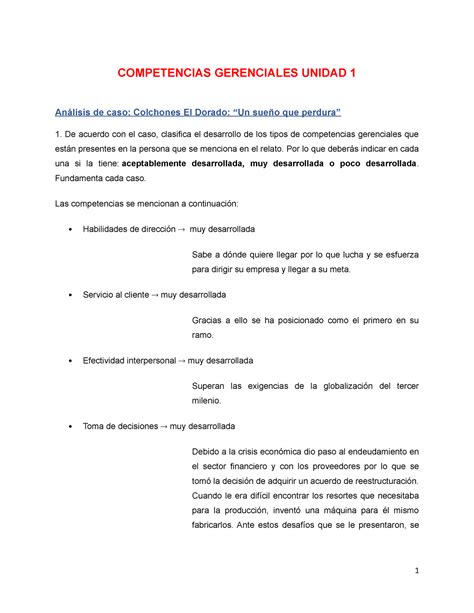 Competencias Gerenciales Unidad 1 Competencias Gerenciales Unidad 1