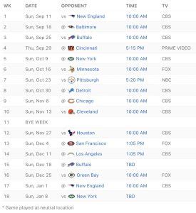 2022 Miami Dolphins Regular Season Schedule - Dolphin Nation