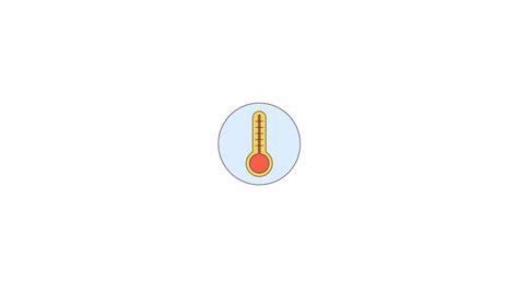 Thermometer Temperature Line 2d Icon Animation Degree Check Celsius Fahrenheit Meteorology