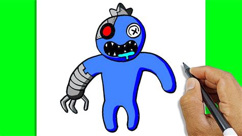 How To Draw Rainbow Friends Blue Robot Rainbow Friends Drawing Youtube