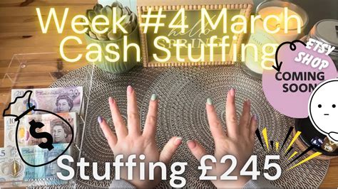 WEEK 4 MARCH STUFF BEGINNER CASH STUFF STUFFING 245 MY OWN