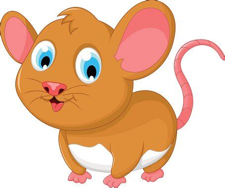 Funny Fat Mouse Cartoon Posing Stock Clipart | Royalty-Free | FreeImages