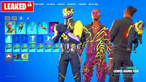 [new] Fortnite Lewis Hamilton Skins Emote And All Cosmetics Icon Series Youtube