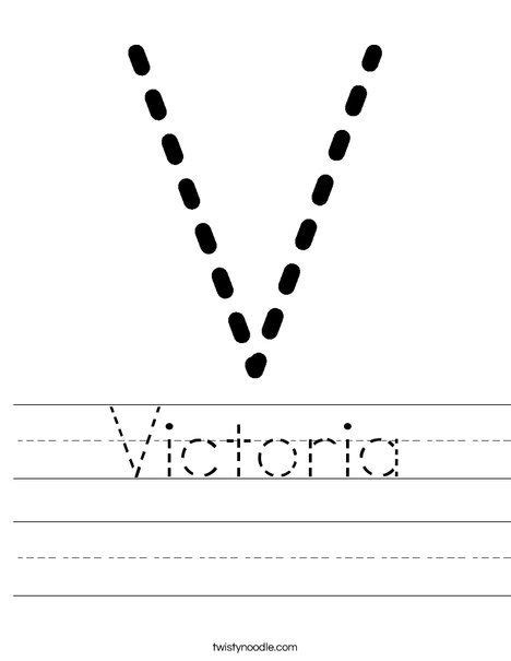 Victoria Worksheet Twisty Noodle Name Writing Practice Worksheets