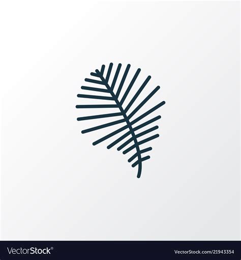 Palm leaf icon line symbol premium quality Vector Image