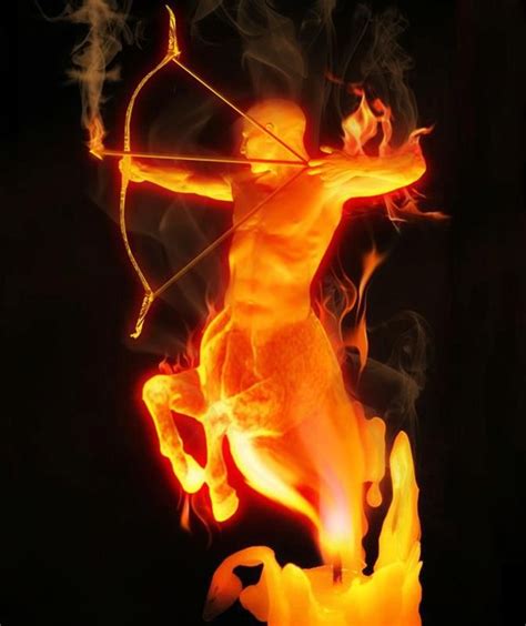 Flame Archer Sagittarius Art Fire Art Zodiac Signs Sagittarius